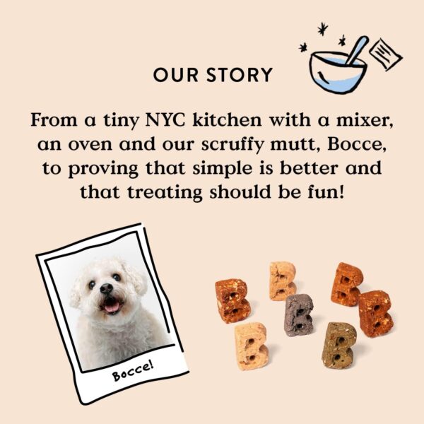 Bocce's Bakery Birthday Cake Treats for Dogs - Wheat-Free, Peanut Butter Vanilla Biscuits, 5 oz - Image 5