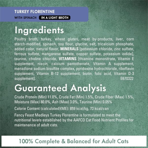 PURINA Fancy Feast Medleys Florentine Wet Cat Food Variety Pack - 24 Cans, 3 oz Each - Image 6