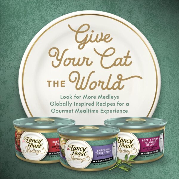 PURINA Fancy Feast Medleys Florentine Wet Cat Food Variety Pack - 24 Cans, 3 oz Each - Image 7