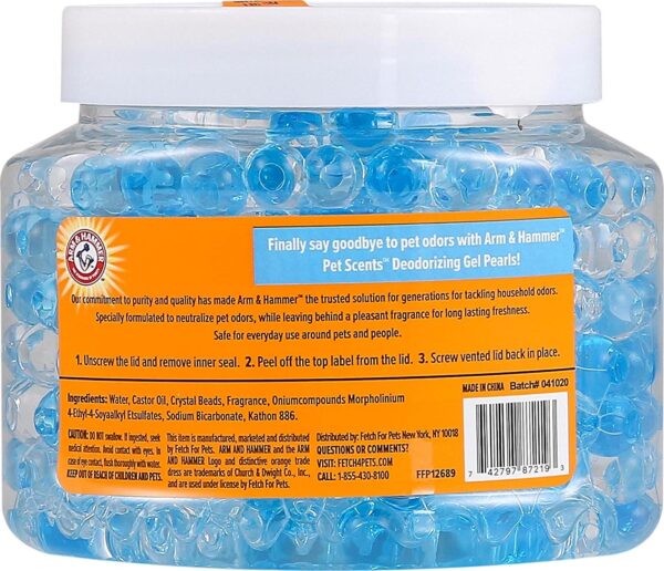 Arm & Hammer Pet Scents Deodorizing Gel Beads in Fresh Breeze - 12 oz Odor Neutralizing Gel Beads for Pet Homes - Image 5