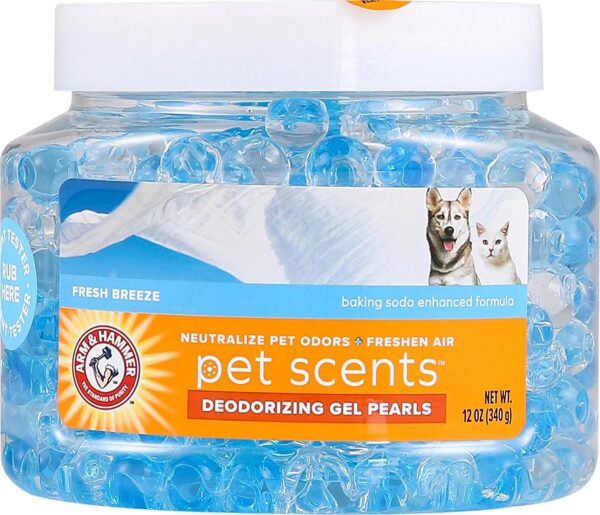 Arm & Hammer Pet Scents Deodorizing Gel Beads in Fresh Breeze - 12 oz Odor Neutralizing Gel Beads for Pet Homes