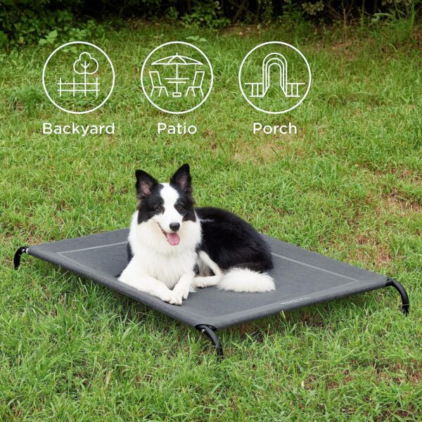 Bedsure Elevated Raised Cooling Cots Bed for Large Dogs - Portable Indoor/Outdoor Pet Hammock - Image 3