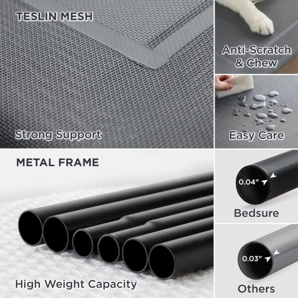 Bedsure Elevated Raised Cooling Cots Bed for Large Dogs - Portable Indoor/Outdoor Pet Hammock - Image 4