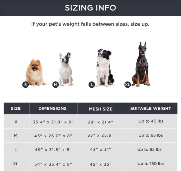 Bedsure Elevated Raised Cooling Cots Bed for Large Dogs - Portable Indoor/Outdoor Pet Hammock - Image 5