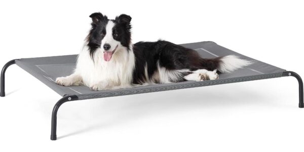 Bedsure Elevated Raised Cooling Cots Bed for Large Dogs - Portable Indoor/Outdoor Pet Hammock