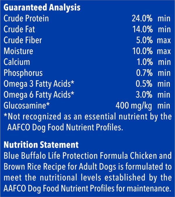 BLUE Life Protection Formula Natural Adult Dry Dog Food, Chicken and Brown Rice 30-lb - Image 9