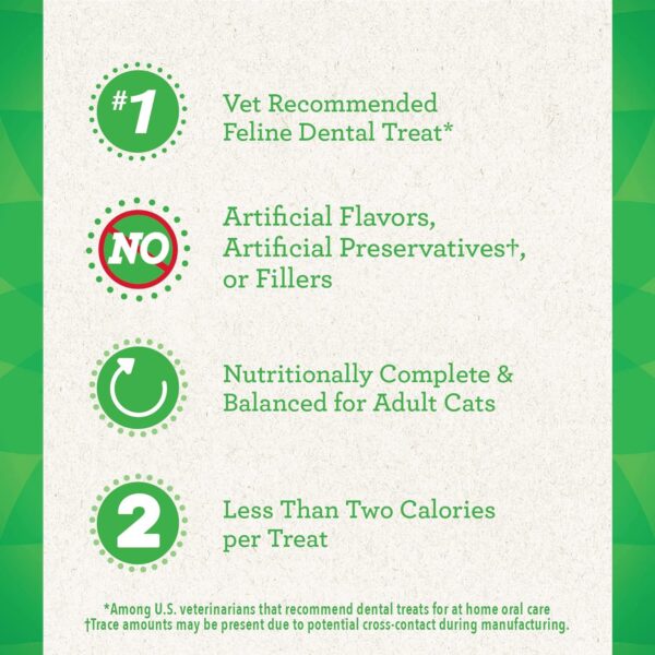 Greenies Feline Dental Cat Treats - Oven Roasted Chicken Flavor, 9.75 oz - Image 4