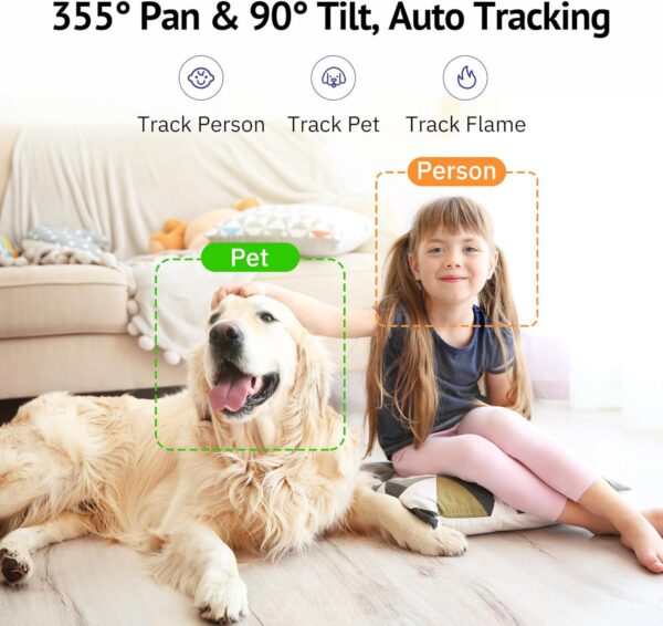 Hugolog 3K 5MP Indoor Security Camera - Night Vision - Two-Way Audio - Alexa Compatible - Image 7