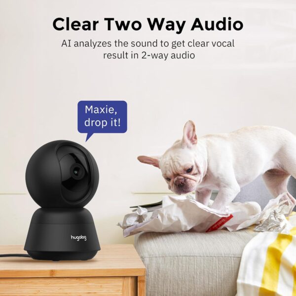 Hugolog 3K 5MP Indoor Security Camera - Night Vision - Two-Way Audio - Alexa Compatible - Image 8