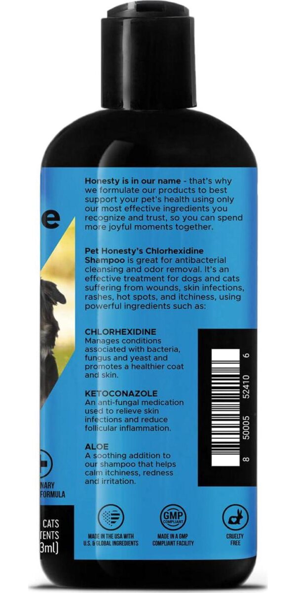 Pet Honesty Chlorhexidine Cat and Dog Anti-Itch Shampoo - Soothes Allergies, Itching, Hot Spots, Deodorizing - 16oz - Image 7