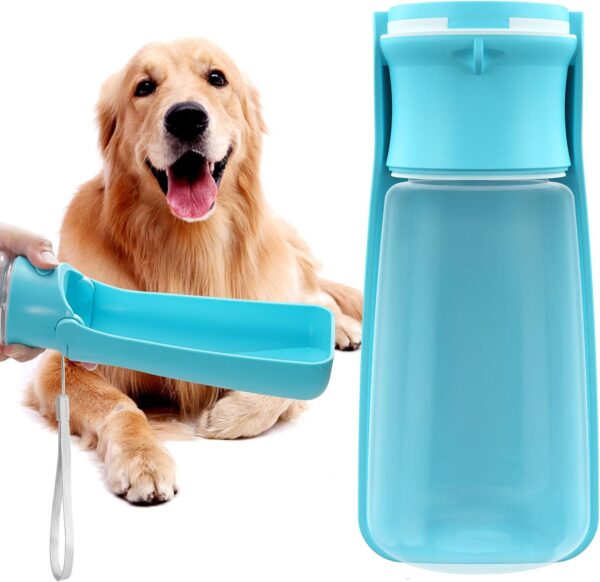 SOICTA Portable Dog Water Bottle for Walking 19 OZ Blue