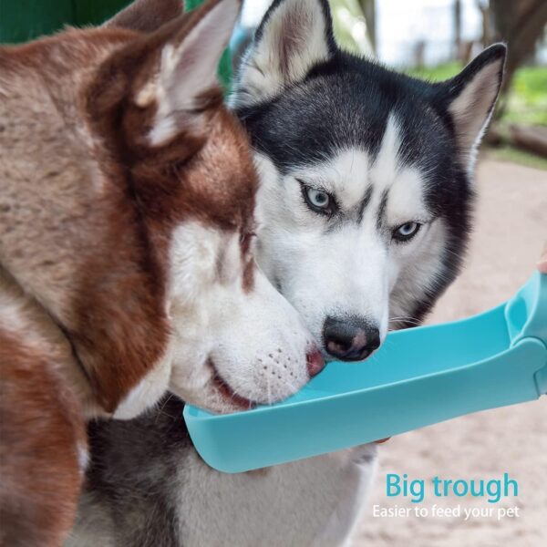 SOICTA Portable Dog Water Bottle for Walking 19 OZ Blue - Image 4