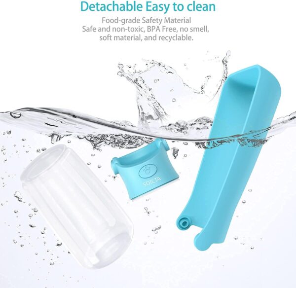 SOICTA Portable Dog Water Bottle for Walking 19 OZ Blue - Image 6