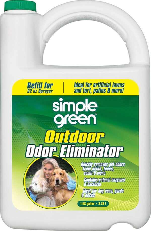Simple Green Outdoor Odor Eliminator for Pets, Dogs 1 Gallon Refill - Keep Your Artificial Lawn and Patio Fresh and Clean