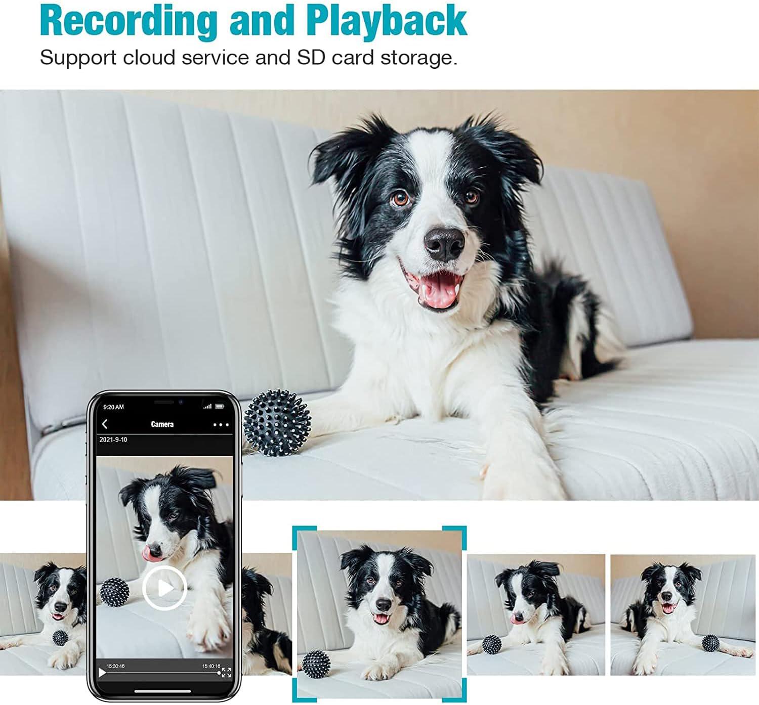 VIMTAG Pet Camera - 2.5K HD, 360° Pan/Tilt View, Two Way Audio, Motion Tracking, Night Vision - Image 5