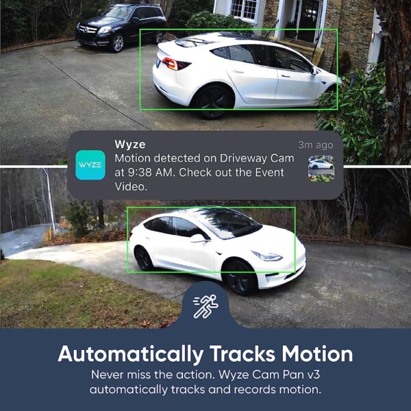 Wyze Cam Pan v3 Smart Home Security Camera - 360° Pan/Tilt/Zoom - Color Night Vision - 2-Way Audio - Motion Tracking - Image 3