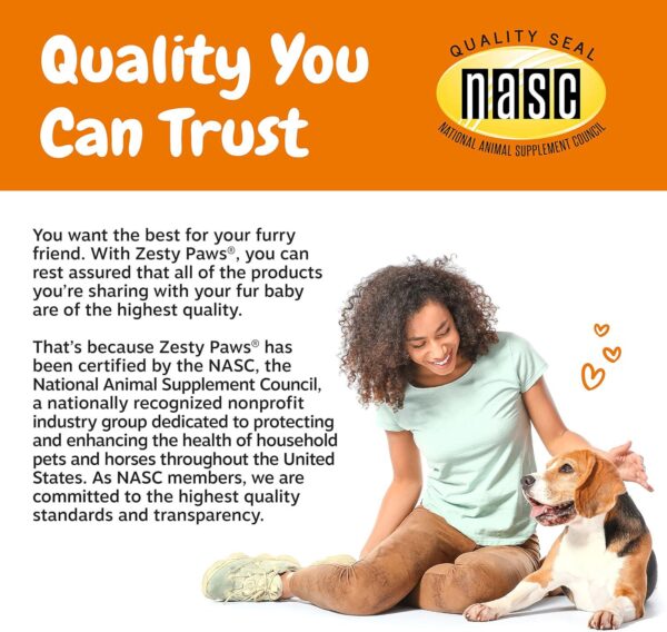 Zesty Paws Dog Allergy Relief Chews - Omega 3 Probiotics - Salmon Oil - Lamb Flavor - 50 Count - Image 7